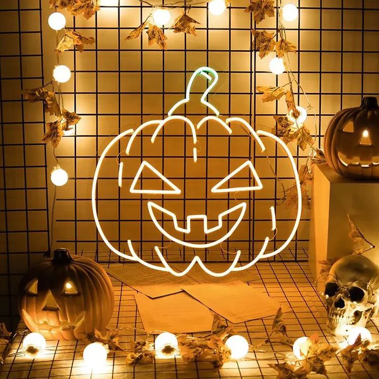 Halloween-Pumpkin-Face-Neon-Sign