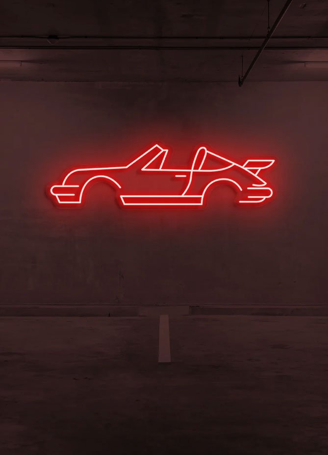 Porsche-Neon-Sign-Red