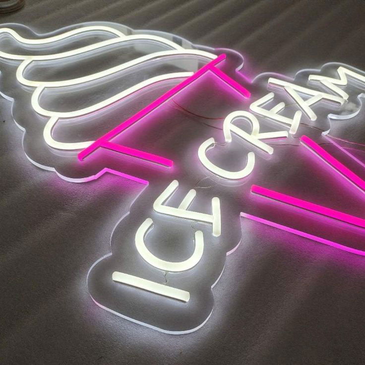 Ice Cream Neon Sign Australia S Custom Led Neon Light Signs Mr Mrs Neon