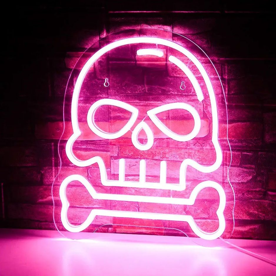 skeleton-skull-neon-art-sign-pink