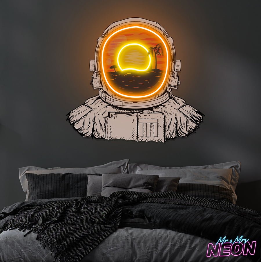 astronaut-sunrise-neon-artwork