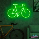 bike neon sign deep green