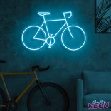 bike neon sign lake blue