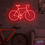 bike neon sign red