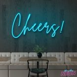 cheers neon sign lake blue