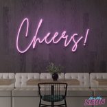 cheers neon sign light pink