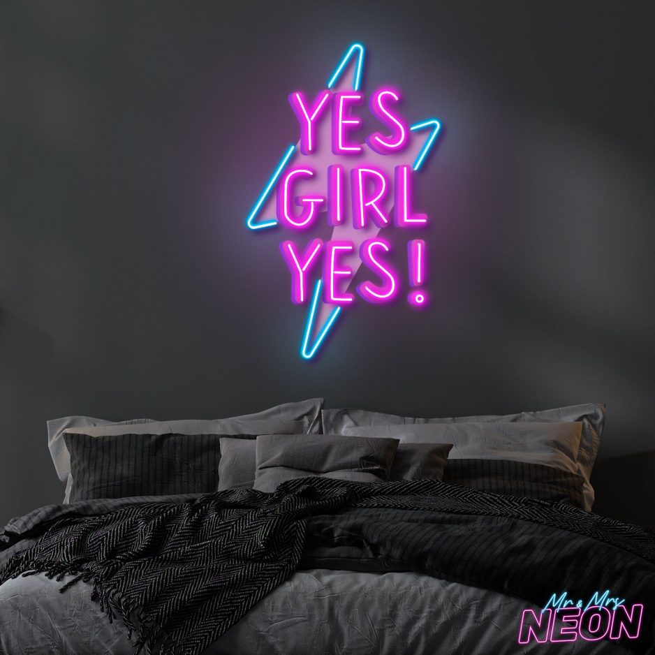 yes girl yes neon artwork